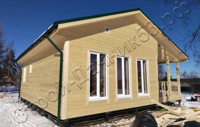 2 Каркасно-щитовой дом Д-23, 9х9м, 81 М², Ленинградская область, Приозёрский район, Громовское сельское поселение ( (8)